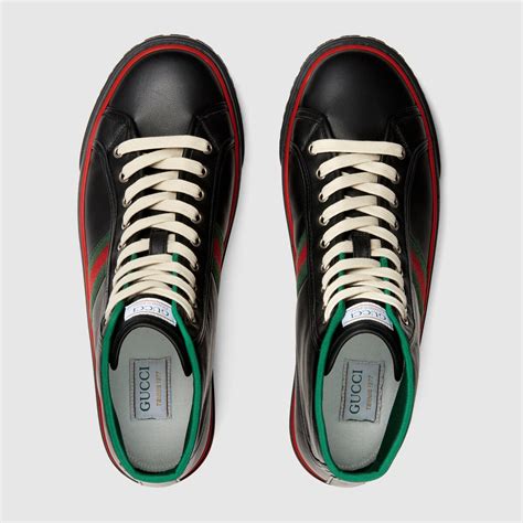 tenis gucci negros hombre|gucci tennis 1977 used.